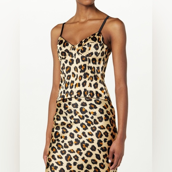 SERGIO HUDSON $1395 Cheetah Leopard Print Corset Bustier Size 12 NWT - Picture 4 of 13